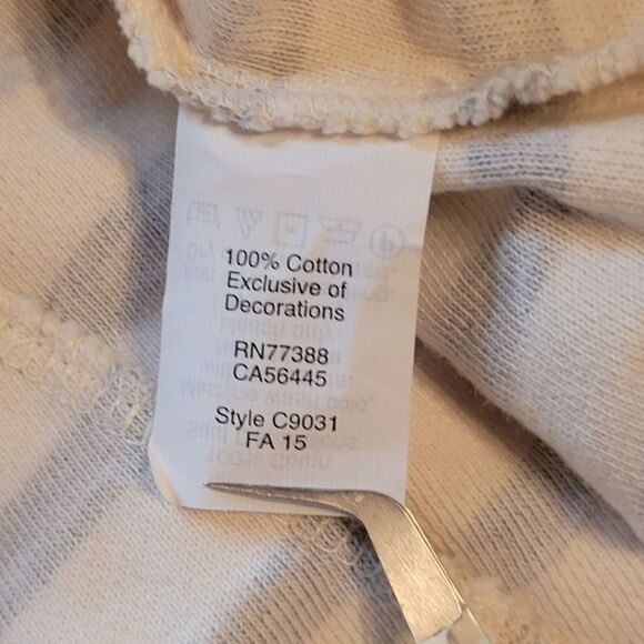 Madewell Size XS/Small Elise Ivey Navy Striped Embroidered Knit Hooded Top - Picture 7 of 11